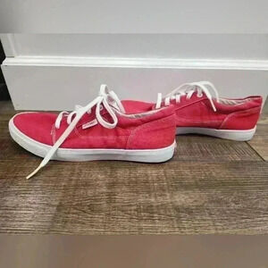 DC  BRISTOL LE Womens Shoes Size 9  RED WHITE Footwear